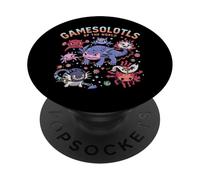 Gamesolotl of The World Diverse Gamer Axolotl PopSockets PopGrip Adhésif