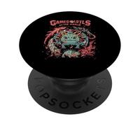 Gamesolotl of The World Diverse Gamer Axolotl PopSockets PopGrip Adhésif