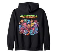 Gamesolotl of The World Diverse Gamer Axolotl Sweat à Capuche