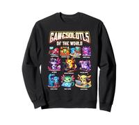 Gamesolotls of The World Diverse Gamer Axolotl Animal Gaming Sweatshirt