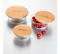 Set de 3 boîtes rondes en verre bambou - 400ml/620ml/950ml Gam Hotel