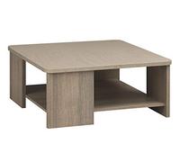 Gami LUKKA Table basse Imitation Noisette Gris et Sable-Galets, L85 P85 H37 cm