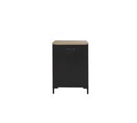 Gami - Meuble bas Manno 60cm avec 1 porte - noir/chêne