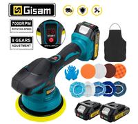 Gami polisseuse de voiture sans fil 8 vitesses affichage numérique polisseuse électrique Auto voiture polissage cireuse Machine pour Makita 18V batterie No Battery No Plug