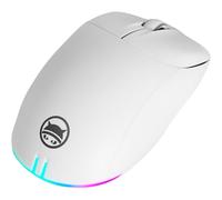 GAMIAC PA50 Souris Gaming Blanc - 50g Poids Filaire Ergonomique pour Droitier Capteur PixArt 3327 (12400 DPI), 1000 Hz, Câble USB-C Amovible