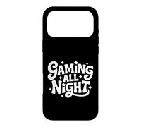 Gaming All Night Funny Gamer Joke for Late Night Gamers Coque pour iPhone 17 Pro Max