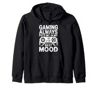 Gaming Always Puts Me in My Best Mood Funny Gamers Vintage Sweat à Capuche