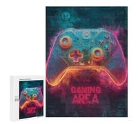 Gaming Area Neon Lights Puzzle 1000 Pièces Educa Jouet en Bois Cadeau Unique Décoration Intérieure Jeu Éducatif Challenge Toy Adultes Et Enfants À Partir De 14 Ans 500 PCS