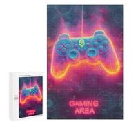 Gaming Area Neon Sign Puzzle 1000 Pièces Educa Jouet en Bois Cadeau Unique Décoration Intérieure Jeu Éducatif Challenge Toy Adultes Et Enfants À Partir De 14 Ans 1000 PCS