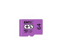 EMTEC - Carte Mémoire microSD Gaming 64GB - Plus de Stockage de Jeux et Vidéos - ECMSDM64GXCU3G - Compatible Nintendo Switch - Purple/Violet