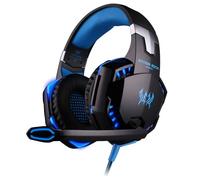 Gaming Casque Micro Casque Filaire PC PS3 Xbox One Microphone Headset Basse Stéréo LED Lumière Contrôle Volume - Bleu