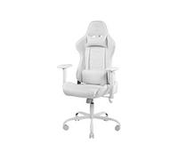 DELTACO GAMING - WHITE LINE - Fauteuil gaming, Base aluminium, Cuir PU blanc, max 90kg
