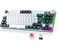 Gaming Clavier Mécanique Gamer Keyboard Sans Fil (2.4G Filaire) Rétroéclairé,80% Tkl Clavier Azerty,Axe Linéaire,Anti-Ghosting,Pour Ordinateur/Pc/Windows/Xbox