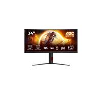 AOC G4 CU34G4 écran plat de PC 86,4 cm (34") 3440 x 1440 pixels Wide Quad HD LED Noir, Rouge