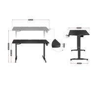Gaming Desk Huzaro Hero 8.5 Black Noir
