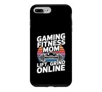 Gaming Fitness Mom Lift Grind Online Level Up Coque pour iPhone 7 Plus/8 Plus