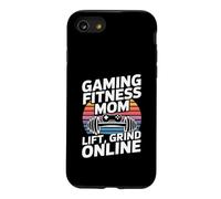 Gaming Fitness Mom Lift Grind Online Level Up Coque pour iPhone SE (2020) / 7/8
