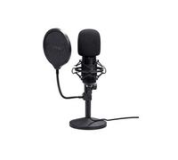 Trust Microphone USB GXT 269 Emita II – Cardioïde, support réglable, filtre anti-pop – Noir