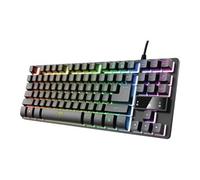Trust Gaming GXT 833 Thado Tenkeyless TKL Gaming Keyboard avec Lumières, 20% Plus Petit Clavier avec Mise en Layout, Anti-Ghosting, USB, RGB, PC/Ordinateur Portable