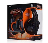 Gaming Headset Over-Ear Orange Kotion Each G2000 Dotopon - Fone De Ouvido Deep Bass Earphone Stereo Headphones Microphone Led Light For Pc Gamer