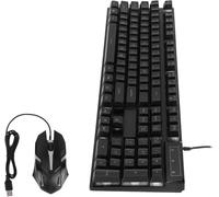 Gaming Keyboard and Combo, 104 Keys Ergonomic Quick Response with Colorful LED Backlighting - D500 Set (d500 word transparent black suit) Nice processing