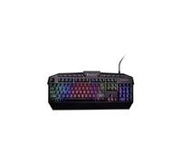 Gaming KingPin RGB filaire, USB Clavier de gaming éclairé anglais britannique, QWERTY, Windows noir