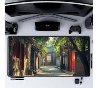 Gaming Mouse Mat Ancient Architecture, Large Mouse Pad 700x300mm Thickness 2MM, Improved Precision and Speed, Non-Slip Base Mousepad with Stitched Edges for Gaming, Office & Home
