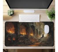 Gaming Mouse Mat Ancient Building, Large Mouse Pad 900x300mm Thickness 3MM, Improved Precision and Speed, Non-Slip Base Mousepad with Stitched Edges for Gaming, Office & Home