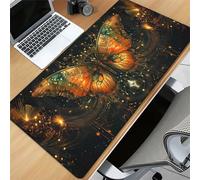 Gaming Mouse Mat Beautiful Butterfly, Large Mouse Pad 1000x500mm Thickness 3MM, Improved Precision and Speed, Non-Slip Base Mousepad with Stitched Edges for Gaming, Office & Home