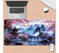 Gaming Mouse Mat Beautiful Scenery, Large Mouse Pad 700x400mm Thickness 3MM, Improved Precision and Speed, Non-Slip Base Mousepad with Stitched Edges for Gaming, Office & Home
