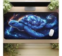 Gaming Mouse Mat Blue Turtle, Large Mouse Pad 1500x800mm Thickness 3MM, Improved Precision and Speed, Non-Slip Base Mousepad with Stitched Edges for Gaming, Office & Home