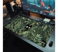 Gaming Mouse Mat Grass Black Cat, Large Mouse Pad 600x300mm Thickness 2MM, Improved Precision and Speed, Non-Slip Base Mousepad with Stitched Edges for Gaming, Office & Home