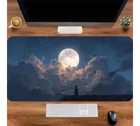 Gaming Mouse Mat Moonlit Boy, Large Mouse Pad 1500x800mm Thickness 3MM, Improved Precision and Speed, Non-Slip Base Mousepad with Stitched Edges for Gaming, Office & Home