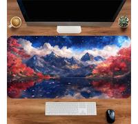 Gaming Mouse Mat Night Scenery, Large Mouse Pad 700x300mm Thickness 3MM, Improved Precision and Speed, Non-Slip Base Mousepad with Stitched Edges for Gaming, Office & Home