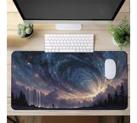 Gaming Mouse Mat Stellar Vortex, Large Mouse Pad 800x300mm Thickness 3MM, Improved Precision and Speed, Non-Slip Base Mousepad with Stitched Edges for Gaming, Office & Home