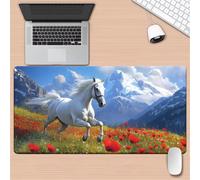 Gaming Mouse Mat Steppe Cat, Large Mouse Pad 1500x800mm Thickness 3MM, Improved Precision and Speed, Non-Slip Base Mousepad with Stitched Edges for Gaming, Office & Home