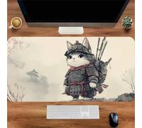 Gaming Mouse Mat Weapon Cat, Large Mouse Pad 700x300mm Thickness 2MM, Improved Precision and Speed, Non-Slip Base Mousepad with Stitched Edges for Gaming, Office & Home