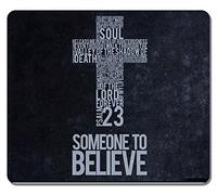 Gaming Mouse Pad, grand tapis de souris 12.87 X. X 0,15 en personnalisable, croix chrétienne avec écritures Naturel Eco en caoutchouc rectangulaire Tapis de souris Bureau d'ordinateur papeterie Accessoires Tapis de souris pour cadeau