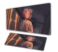 Gaming mouse pad, XXL souris pad, non slip keyboard stitching edge, office and gaming enthusiast laptop protection office pad, sunset scenery mousepad (A, 70-30-3CM)