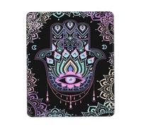 Gaming Mousepad, Culture Hébreu Hamsa Art Mauvais Œil Mouse Pad Durable Tapis De Souris Gaming Moderne Tapis Souris pour Ordinateur Bureau 25X30Cm