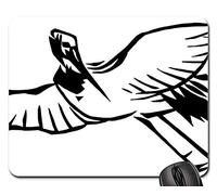 Gaming Mousepad, Dessin Noir Et Blanc D’Art Japonais Vintage Mousepad Antidérapante Tapis De Souris D'Ordinateur Optimisé Tapis De Bureau pour Souris Professionnels Ordinateur 25X30Cm