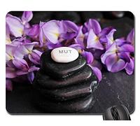 Gaming Mousepad, Equilibre Méditation Pierres Galets Zen Relaxation 4 Gamer Mouse Pad Antidérapante Tapis De Souris De Jeu Confort Tapis De Bureau pour Jeux Souris Professionnels 25X30Cm