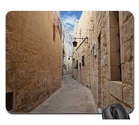 Gaming Mousepad, Mdina Malte Alley La Valette Tourisme Europe Ville Mouse Pad Antidérapante Tapis De Souris D'Ordinateur Durable Tapis De Gaming Pour Professionnels Ordinateur Pc 25X30Cm