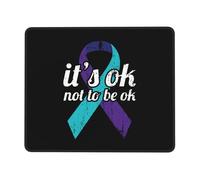 Gaming Mousepad, Ruban De Sensibilisation À La Prévention du Suicide « C'est Normal De Ne Pas Aller Bien » Gamer Mouse Pad Portable Tapis Souris Confort Tapis De Souris D'Ordinateur Pc 25X30Cm
