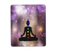 Gaming Mousepad, Silhouette De Chakra d'une Femme Faisant du Yoga Gamer Mouse Pad Base en Caoutchouc Tapis De Souris De Jeu Antidérapante Mouse Pad pour Ordinateur Bureau 25X30Cm