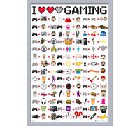 Gaming - Poster - Love Your Life + cadre interchangeable, Shinsuke® Maxi MDF argenté, vitre acrylique