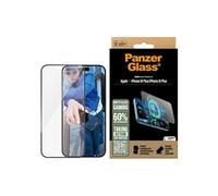 PanzerGlass Gaming - Protection d'écran pour téléphone portable - coupe ultra-large - verre - couleur de cadre noir - pour Apple iPhone 15 Plus, 16