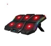 Gaming RGB Laptop Cooler 12-17 inch LED Screen Laptop Cooling Pad Notebook Cooler Stand with Six Fan and 2 USB Port