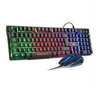 Gaming RK108 (Layout Italieno) Ensemble clavier RK100+ et souris de jeu, rétroéclairé à LED, sensibilité réglable jusqu'à 3 200 DP