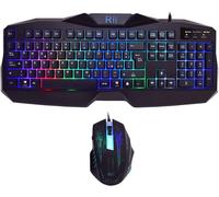 Gaming Rk400 ¿ Clavier Italien De Jeu + Souris De Jeu 2000 Dpi (Rétroéclairage À Led 7 Couleurs)